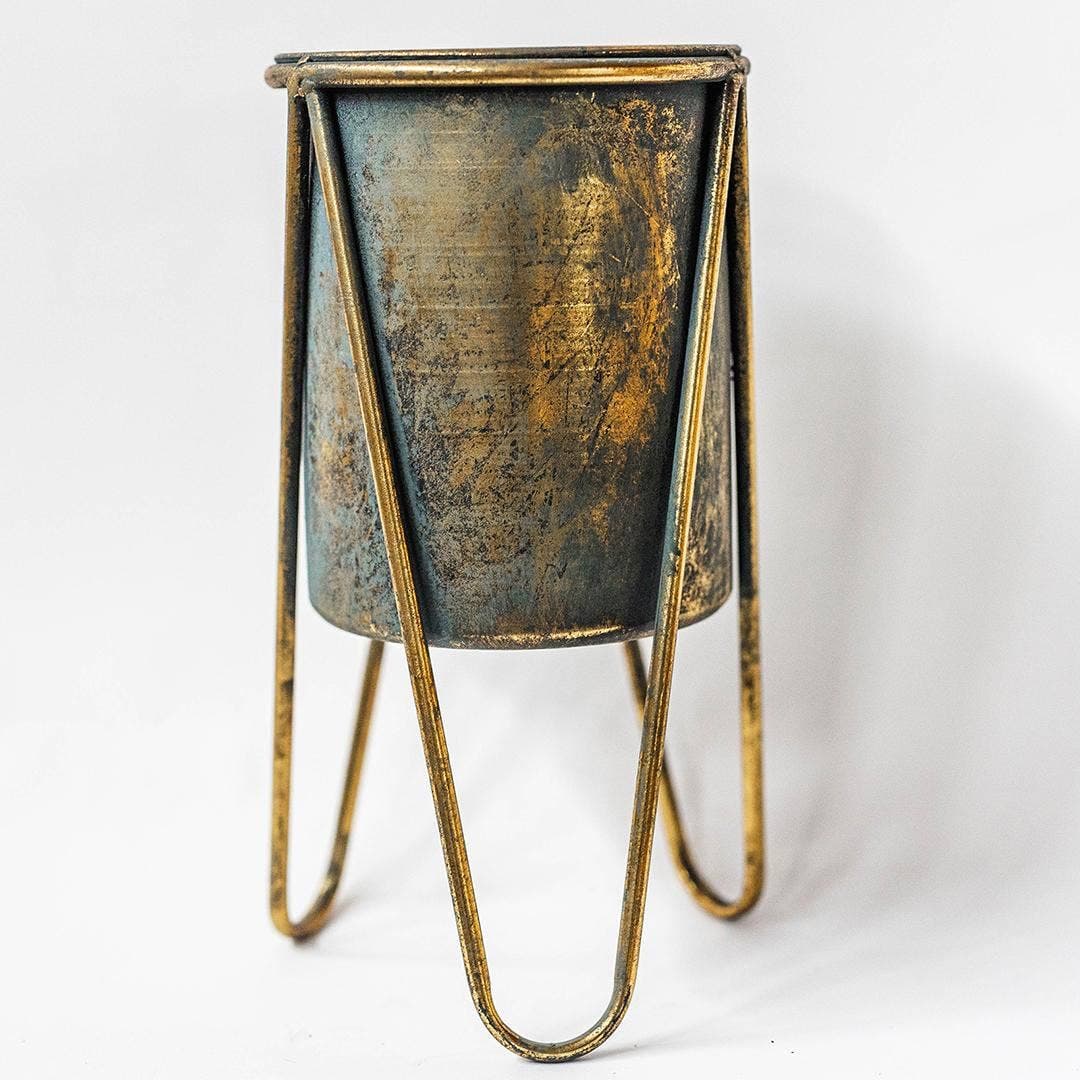 Metal Flower Pot On Legs
