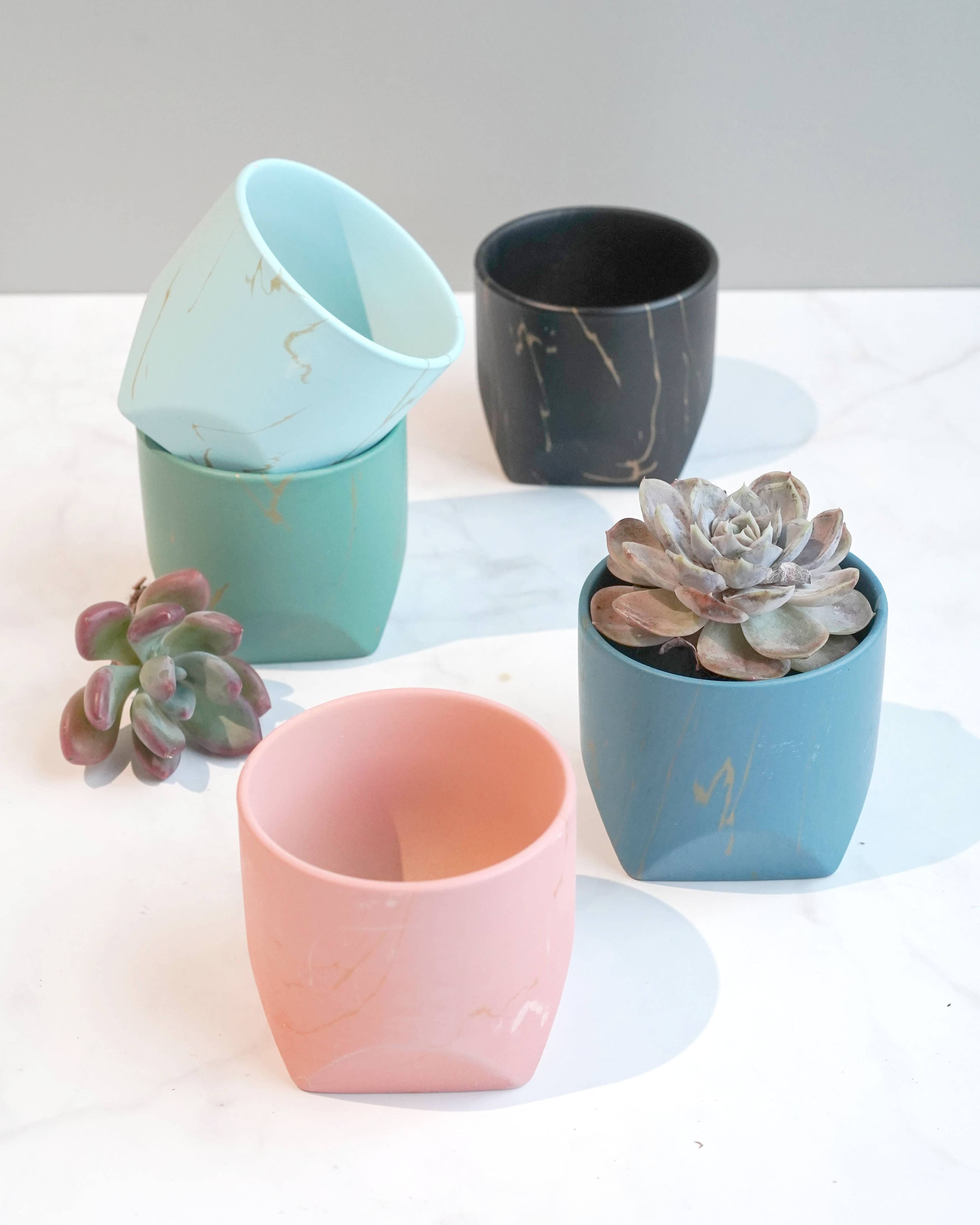 Pots With Small Gold Flecks