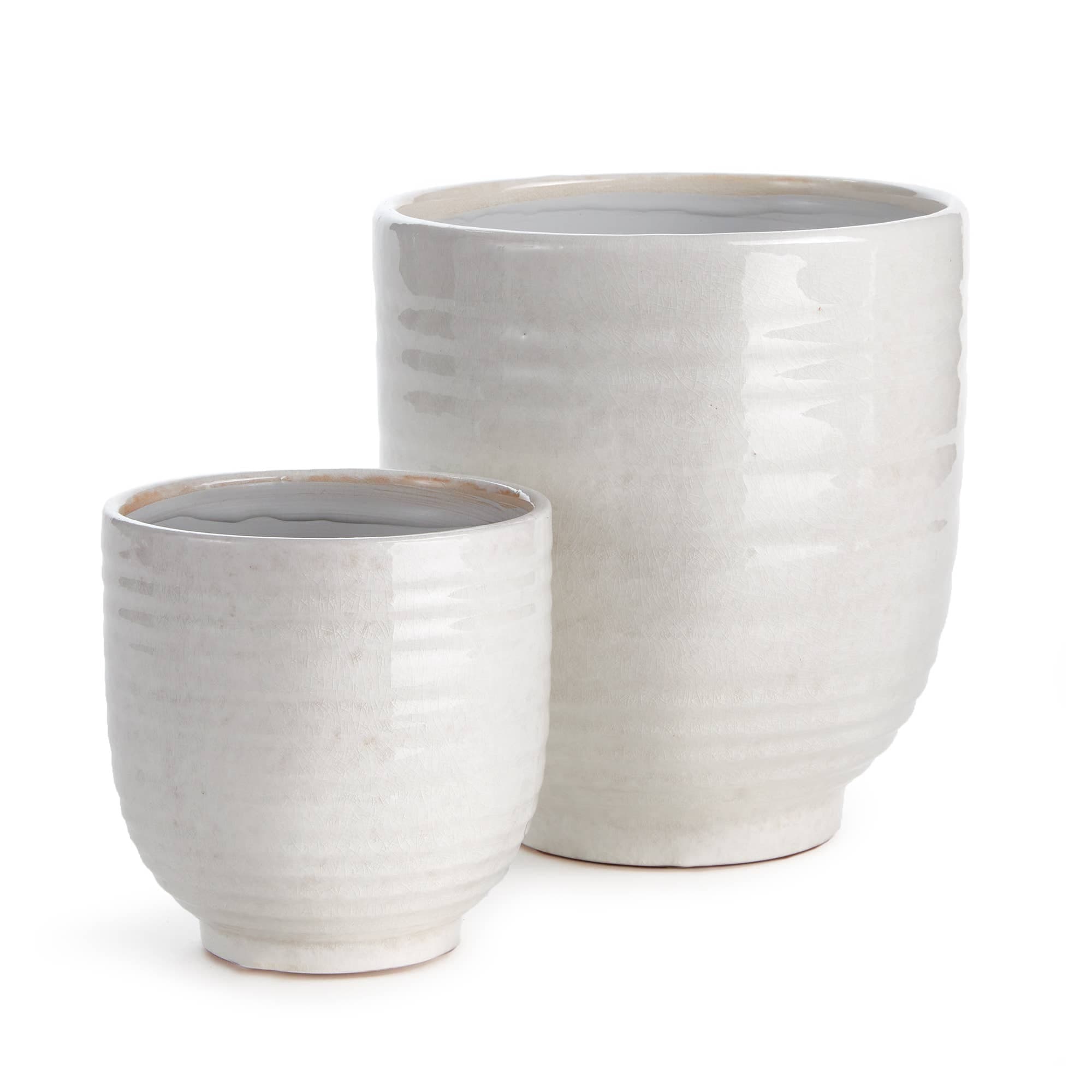 Mia Pots 8" White, Outdoor Matching Plant Pot
