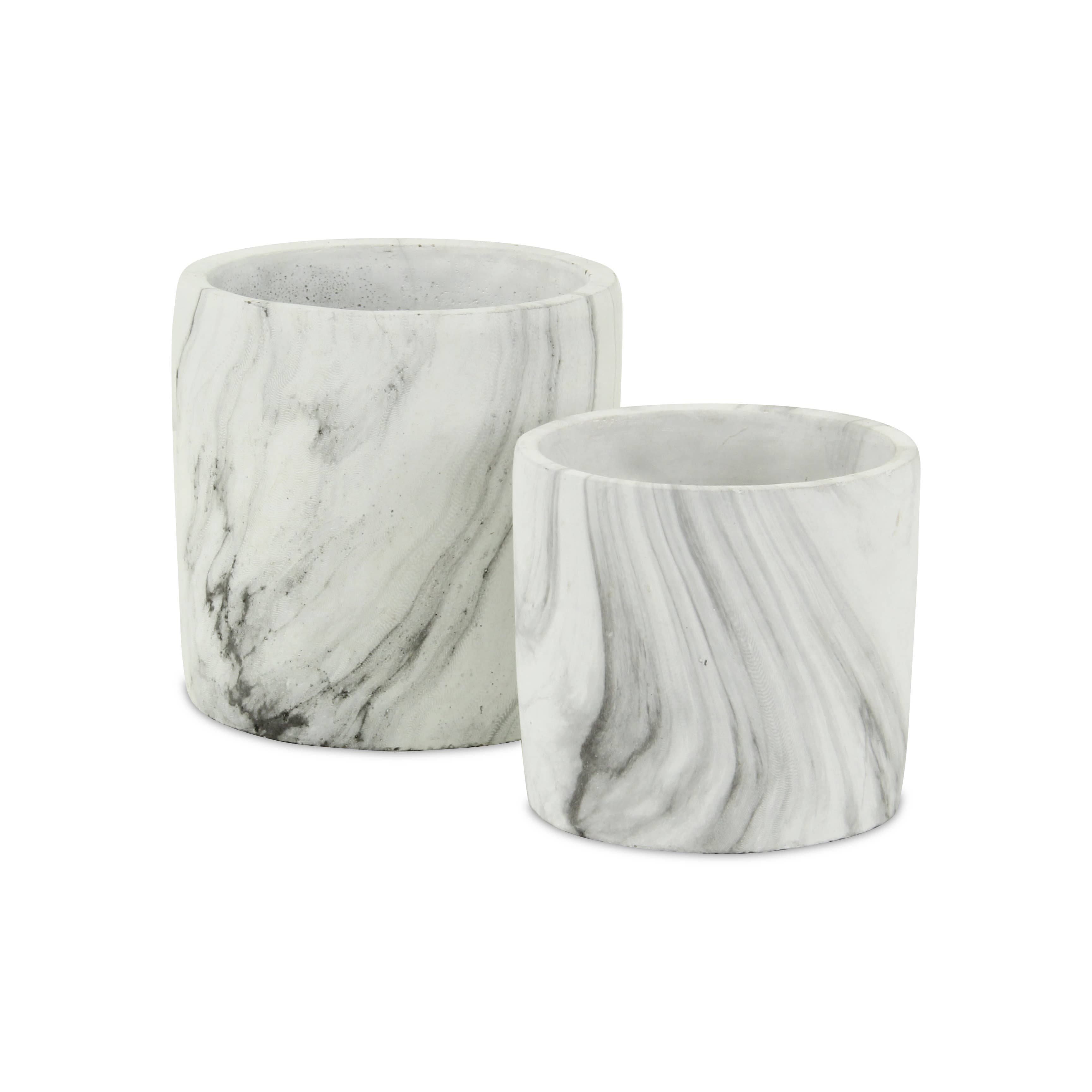 Marmoreal Marble Veneer Pot 5"