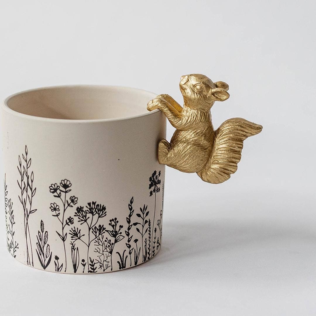 Squirrel Flower Pot Decoration
