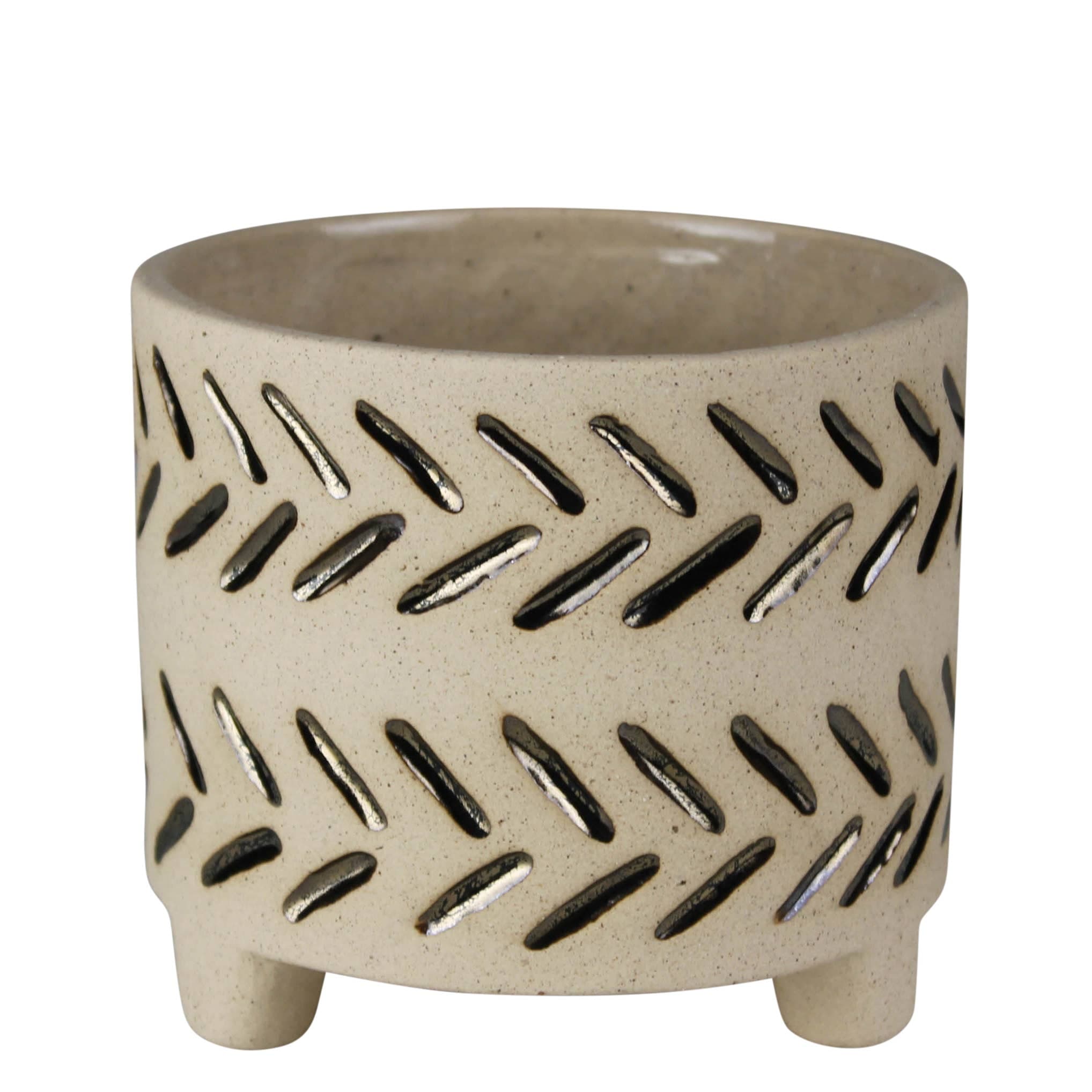 Luther Cachepot, Stoneware - 4"