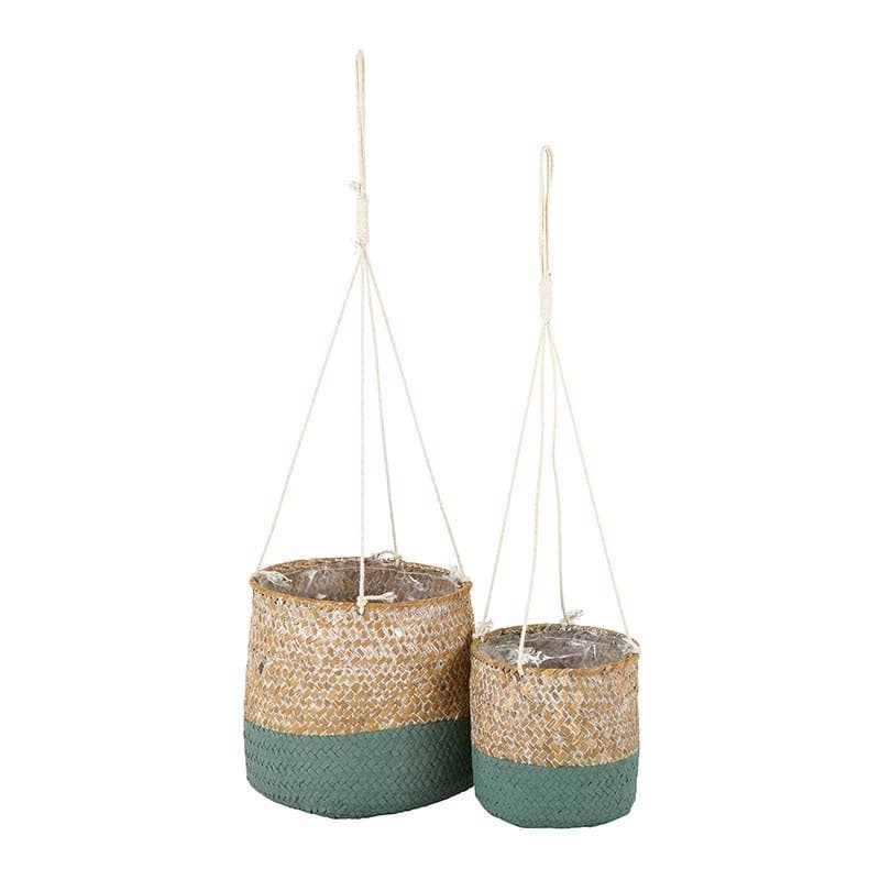 Green and Natural Basket 6"