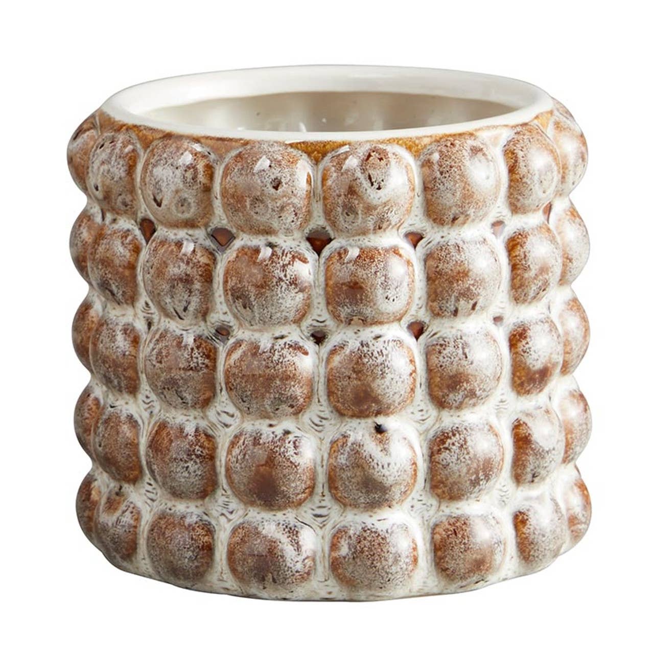 Faded Brown Bubble Pot