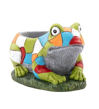 Planter, Frog Mosaic Item